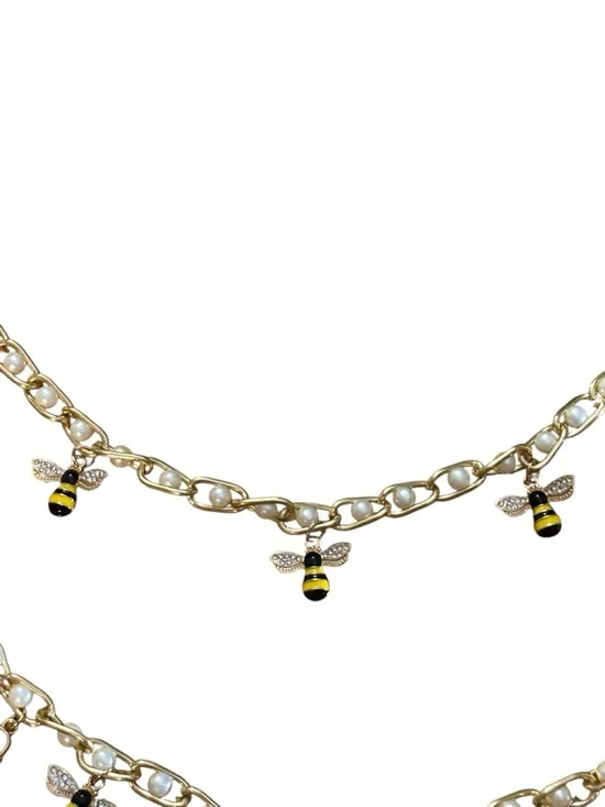 Made by YOLO Gold-Tone Handbag Charm Set of 3 w/ Cherry, Purses & Bee Charms - Picture 8 of 9